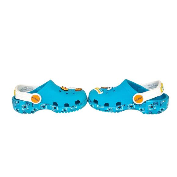 Crocs Sesame Street Cookie Monster Slip On Clogs Boys 7 Water Shoes Comfort - Picture 7 of 9